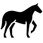 Horse Icon In Glyph Neue Style